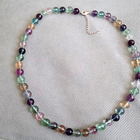 Jewelry - STUNNING MULTI FLUORITE BEAD NECKLACE 💙💜💙💜💙💜